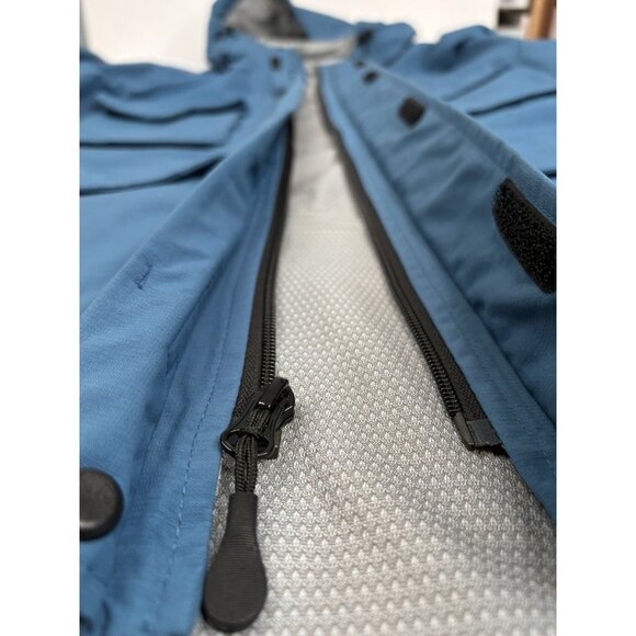 Duluth Trading Co. No-Rainer Waterproof Rain Jacket Men’s M Blue Hooded - Picture 10 of 16